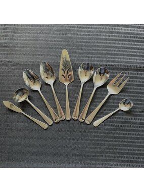 MAIN COURSE MNF3 serving set - lot of 9 forks spoons pie sugar butter knife